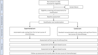 Scalp cooling versus standard cold-cap in preventing chemotherapy-induced alopecia in patients with localized breast cancer: ICELAND protocol, a randomized controlled trial and economic evaluation.